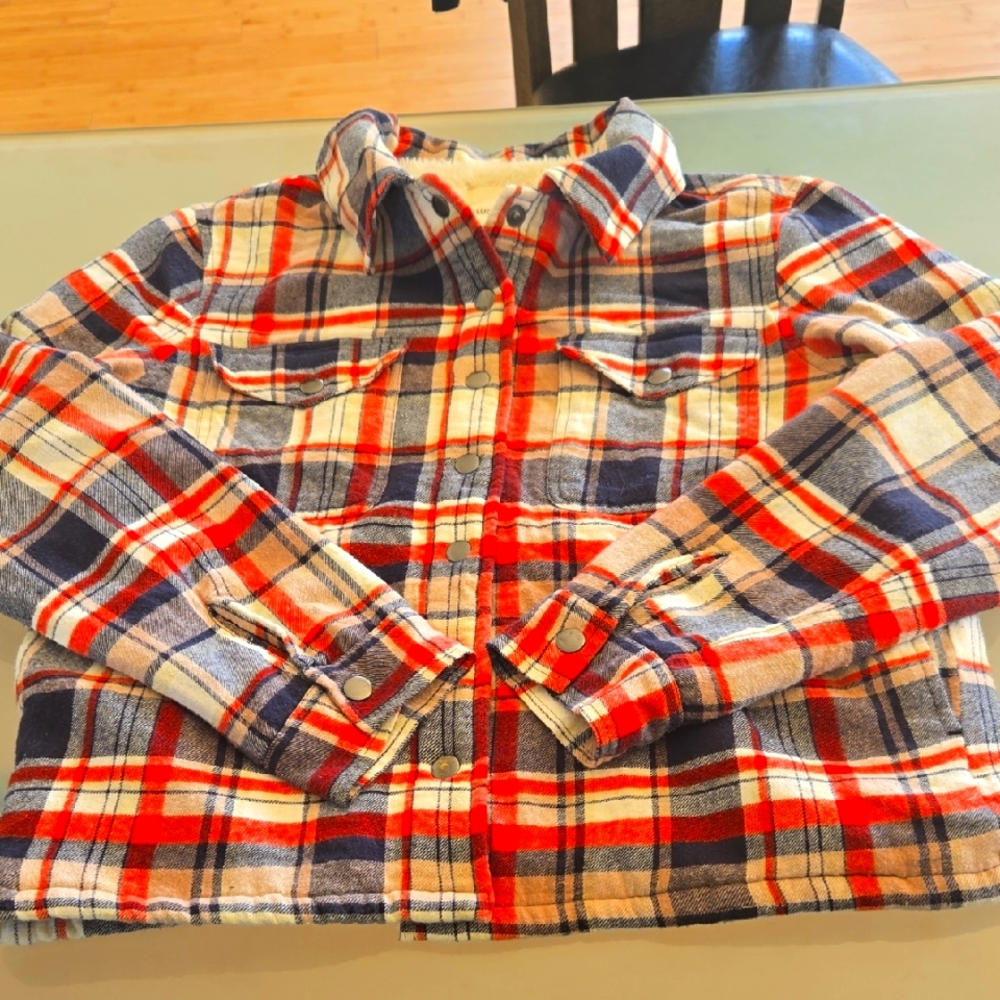 Lucky Brand Red and Blue Button Down Shirt